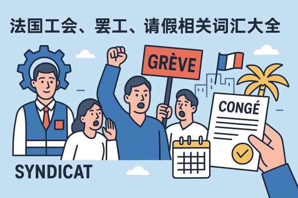 法国工会、罢工、请假相关词汇大全的缩略图