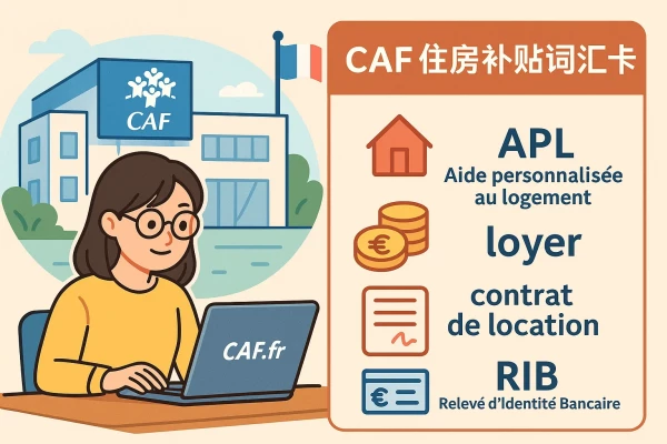 法国CAF住房补贴申请常用词汇 的缩略图