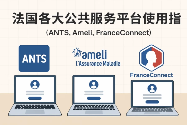 法国各大公共服务平台使用指南(ANTS、Ameli、FranceConnect)的缩略图