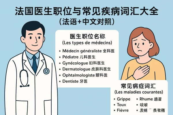 法国医生职位与常见疾病词汇大全(法语+中文对照) 的缩略图