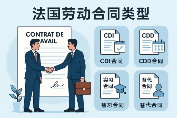 法国劳动合同类型详解:CDI、CDD、实习合同等全面解析的缩略图