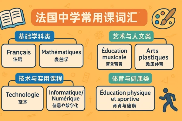 法国中学常用课程词汇大全(含中文释义) 缩略图