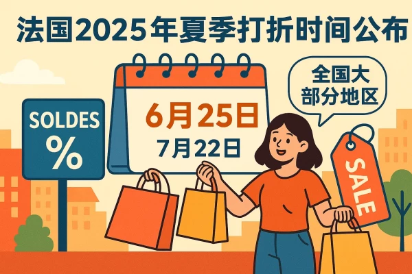 法国2025年夏季打折时间公布,各地日期一览! 缩略图