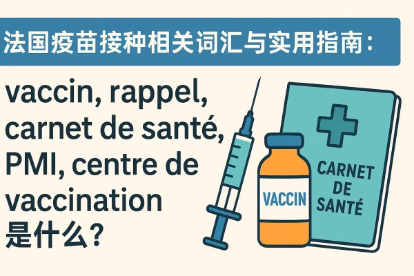 法国疫苗接种相关词汇与实用指南:vaccin、rappel、carnet de santé、PMI、centre de vaccination 是什么? 缩略图
