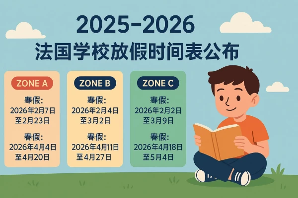 2025-2026年法国学校放假时间公布:哪一学区最“幸运”? 缩略图