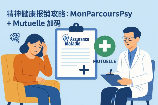 精神健康报销攻略:MonParcoursPsy + Mutuelle 加码 缩略图