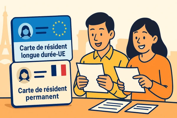 法国十年长期居留 Carte de résident longue durée-UE VS 法国永久居民卡 Carte de résident permanent 缩略图